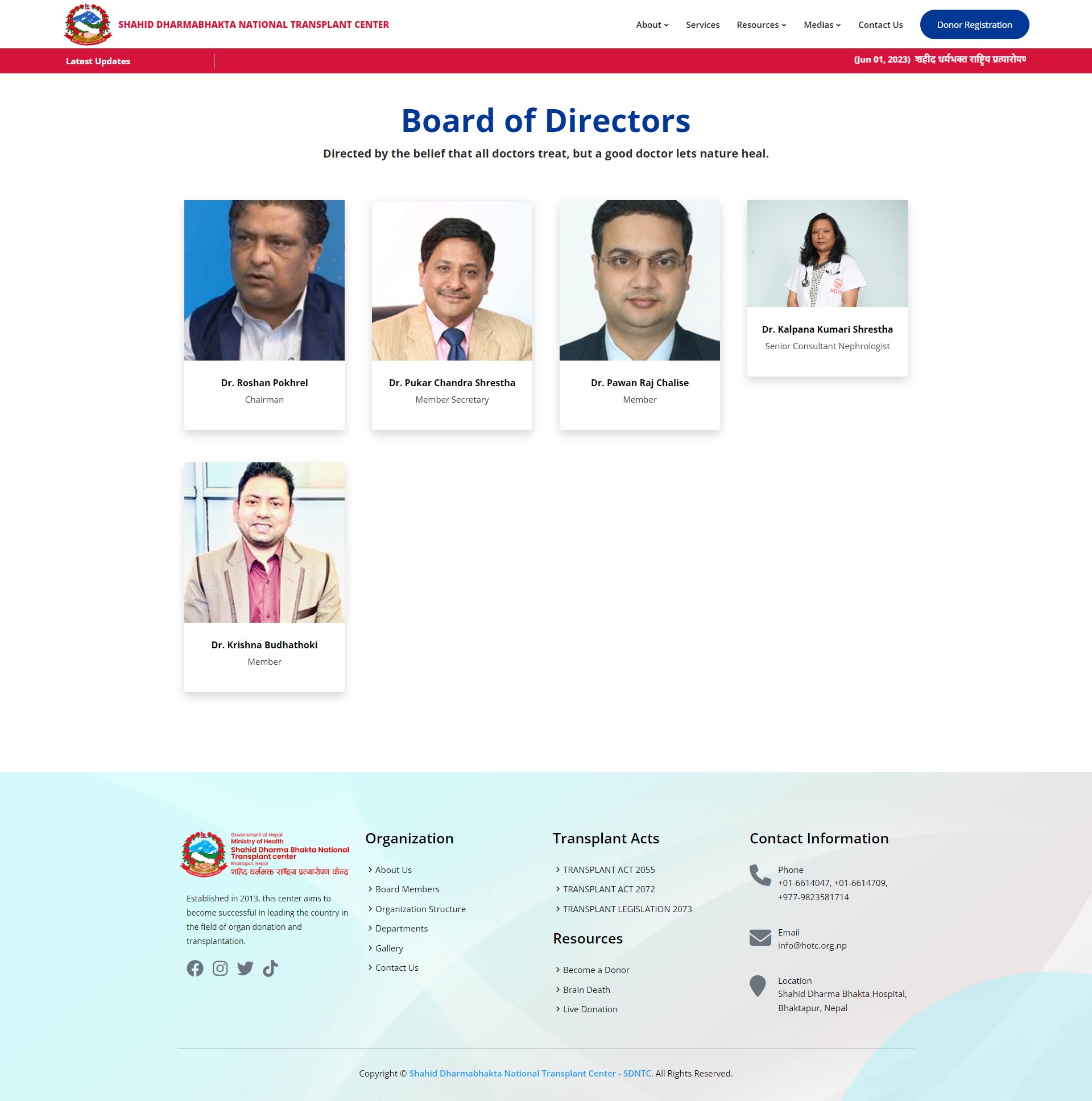 SDNTC - Board of Directors Page