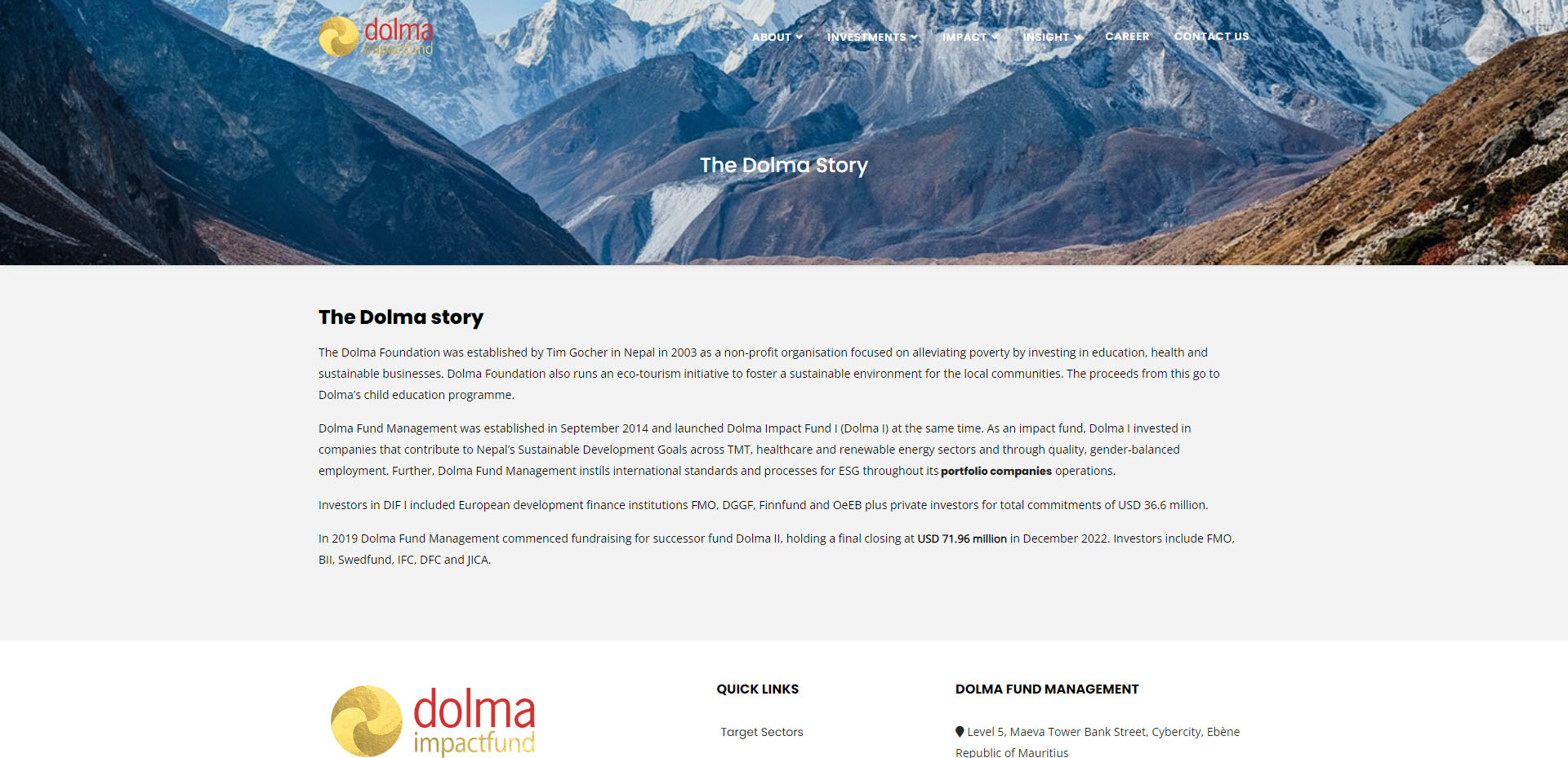 About Page - Dolma Impact