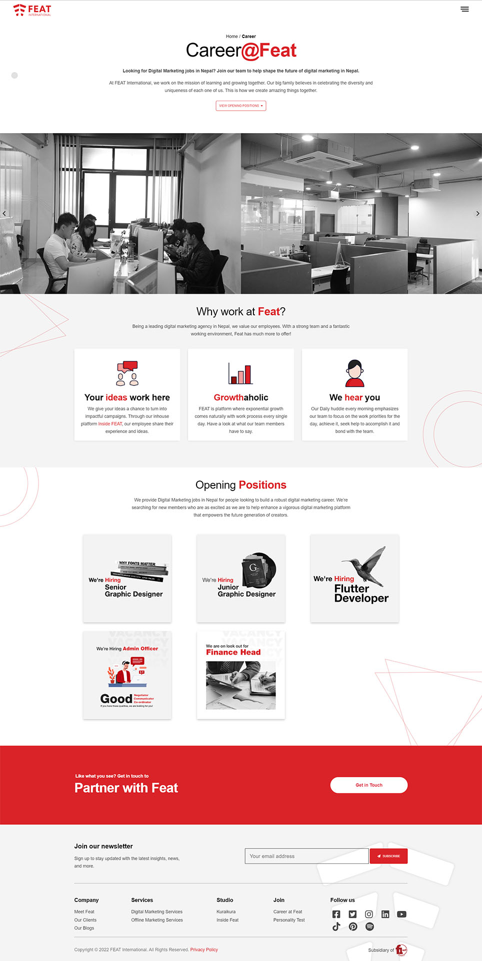 Career Page - Feat International