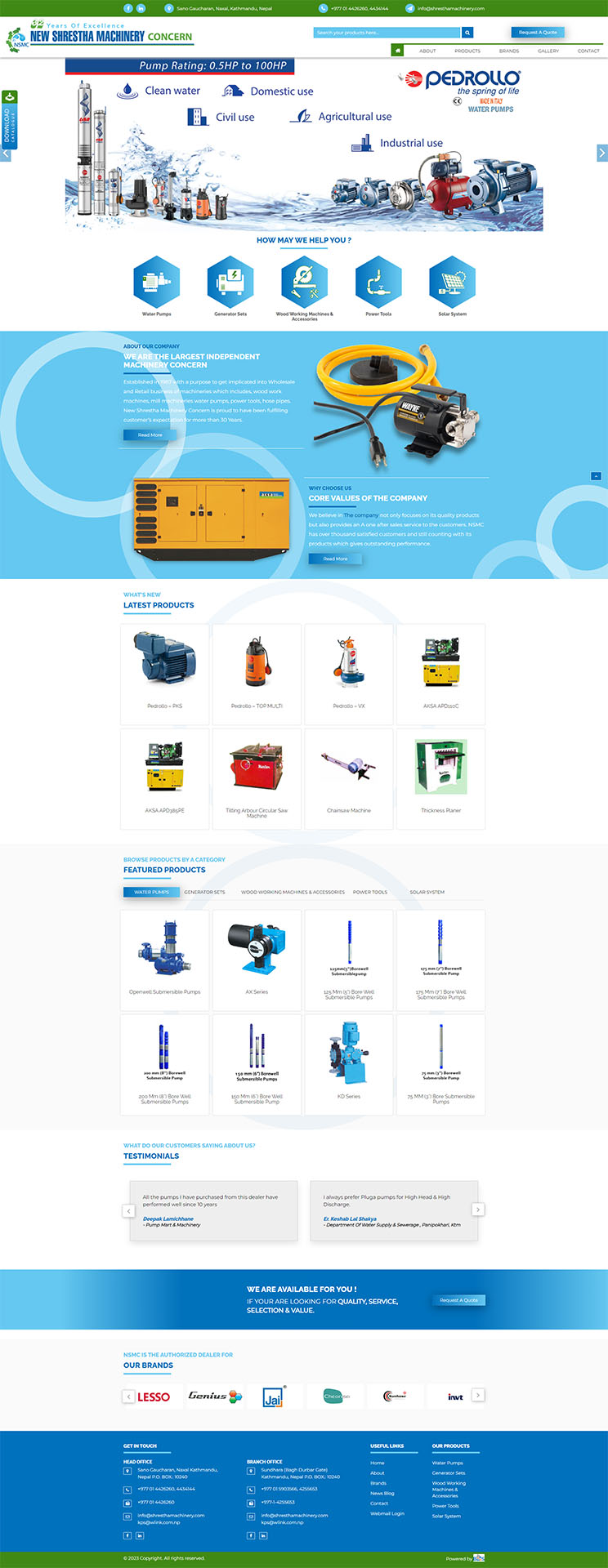 Landing Page - New Shrestha Machinery Concern