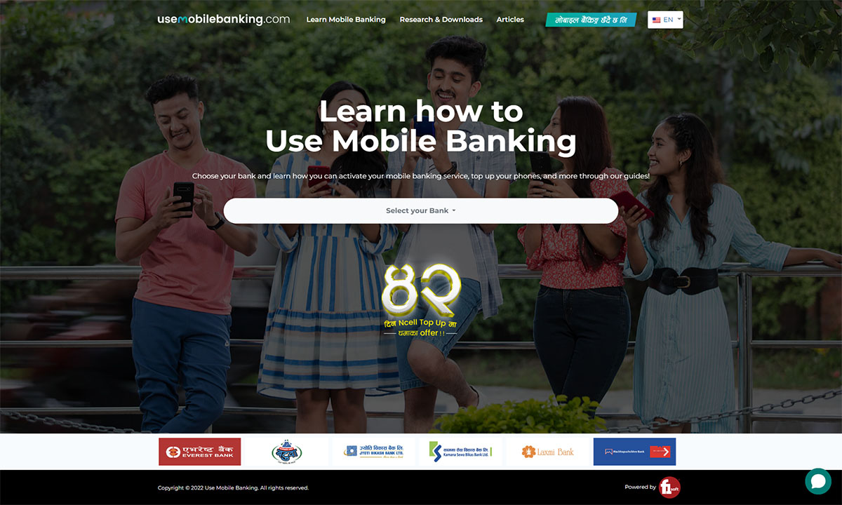 Homepage - Use Mobile Banking