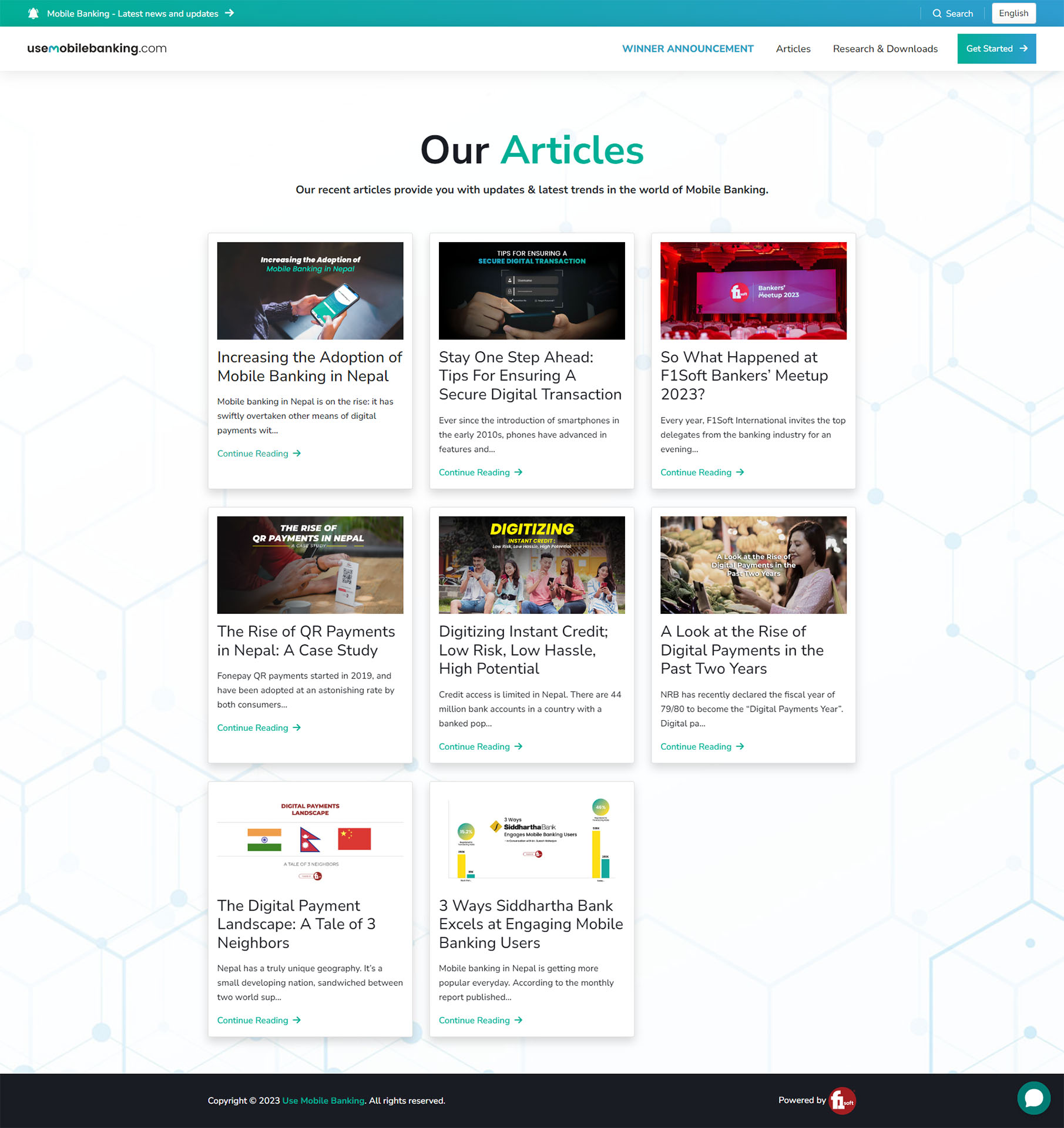 New Articles Page - Use Mobile Banking
