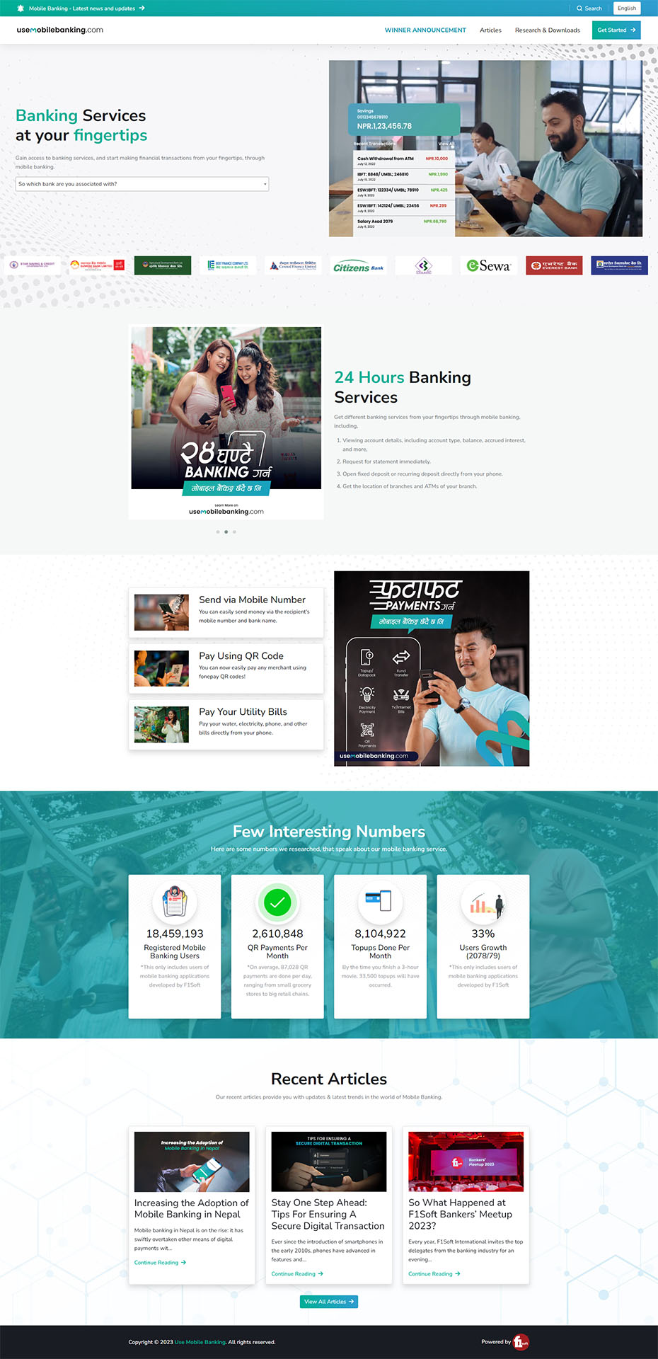 New Homepage - Use Mobile Banking