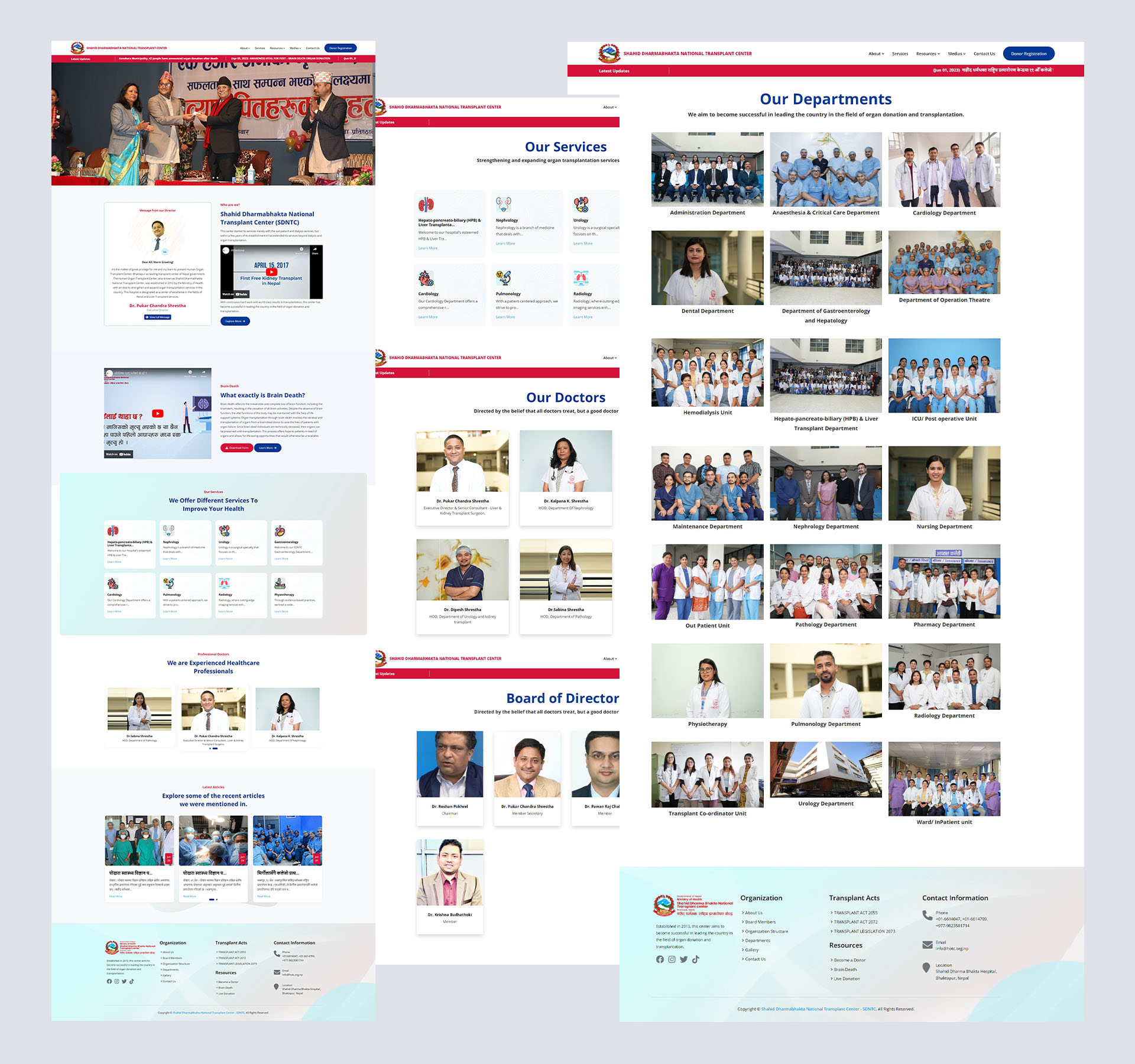 Shahid Dharmabhakta National Transplant Center - Website Development 2024 - Featured Image
