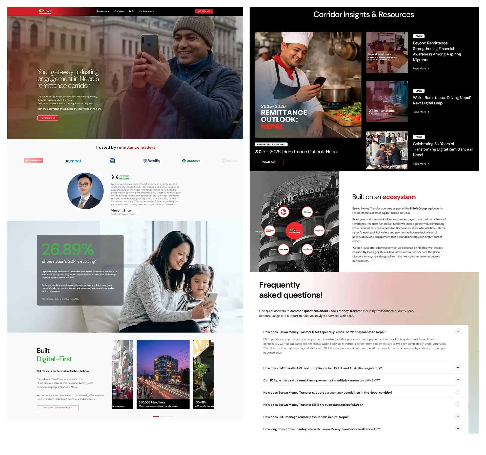 Esewa Money Transfer - Partner B2B Website Development - Featured Image