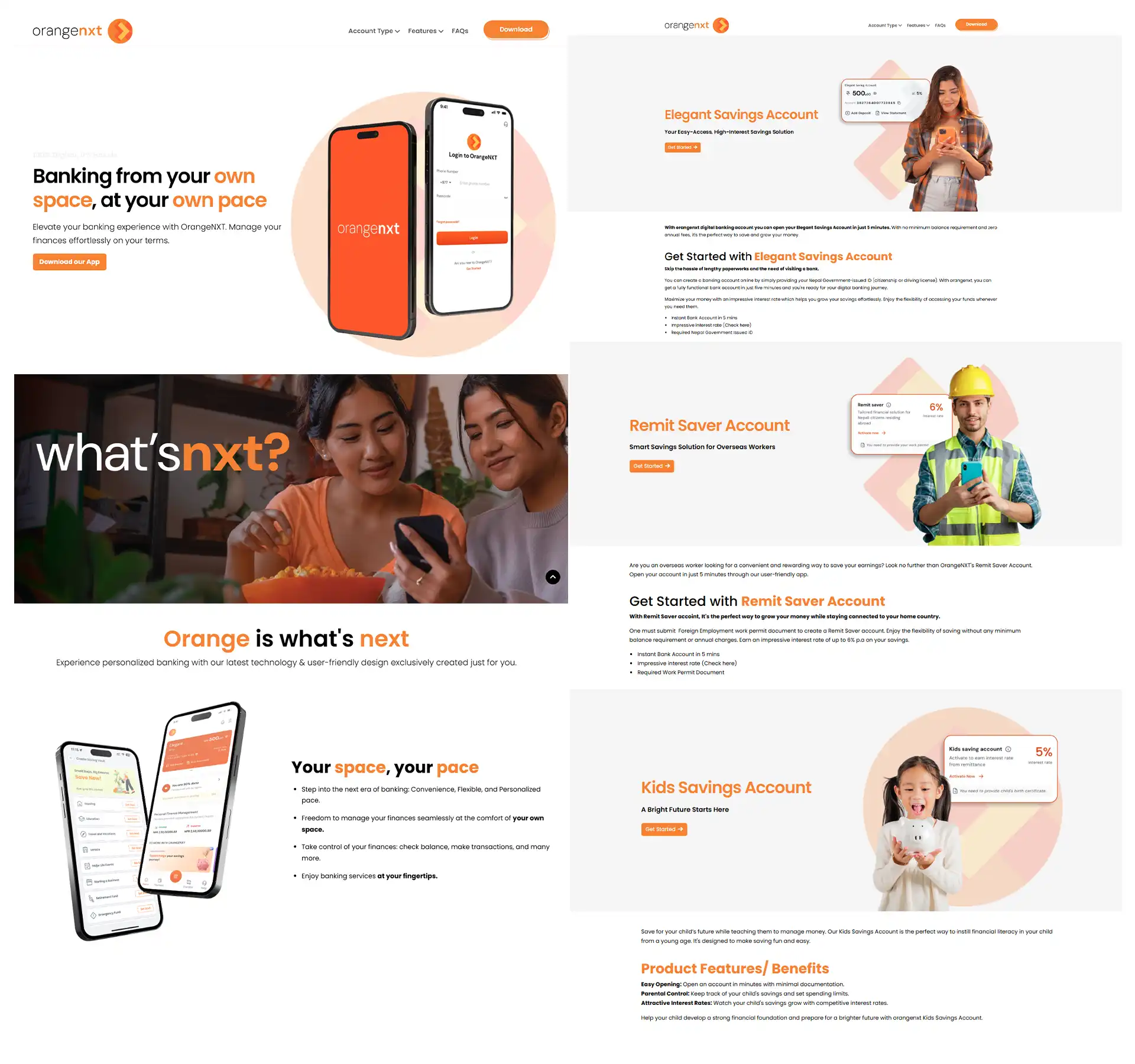 OrangeNXT - NXT Gen Digital Banking Website Development - Featured Image